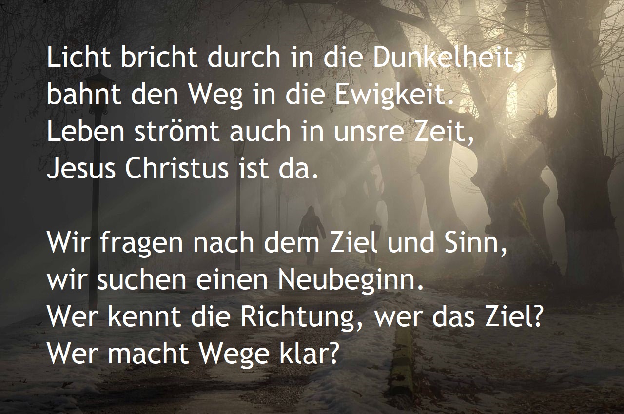 Licht bricht durch in die Dunkelheit